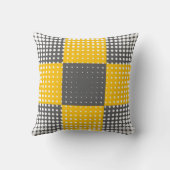 ホワイト水玉模様アートデザイン抽象芸術枕 クッション (裏面)