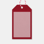 ホワイト水玉模様オンクリムゾンレッド ギフトタグ (裏面)