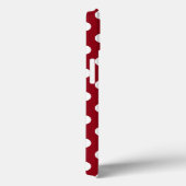 ホワイト水玉模様オンクリムゾンレッド Case-Mate iPhoneケース (裏面 / 右)