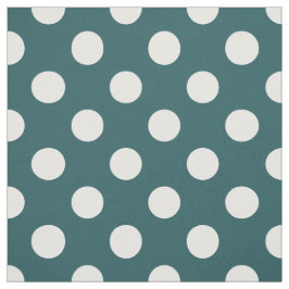 ホワイト水玉模様オンティール（緑がかった色） ファブリック