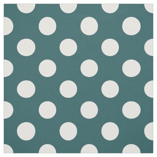ホワイト水玉模様オンティール（緑がかった色） ファブリック (見本)