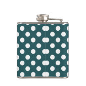 ホワイト水玉模様オンティール（緑がかった色） フラスク (裏面)
