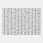 ホワイト水玉模様オンフェイクグ素朴レークラフト ラッピングペーパーシート (正面3)