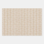 ホワイト水玉模様オンブフェイクラウ素朴ンクラフト ラッピングペーパーシート (正面3)