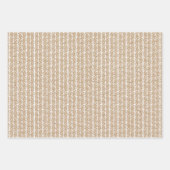 ホワイト水玉模様オンブフェイクラウ素朴ンクラフト ラッピングペーパーシート (正面2)