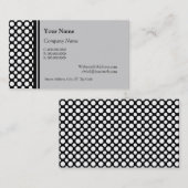 ホワイト水玉模様カスタム名刺 名刺 (正面/裏面)