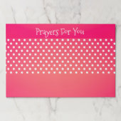 ホワイト水玉模様デザイン25ピース紙ランチョンマット ペーパーパッド (正面)