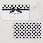 ホワイト水玉模様ボウビジネスカード 名刺 (正面/裏面)