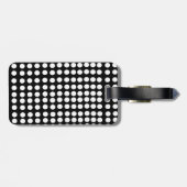 ホワイト水玉模様ラゲッジタグ付き/レザーストラップ ラゲッジタグ (裏面横)