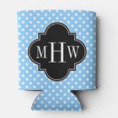 ホワイト水玉模様3Iモノグラム 缶クーラー (裏面)