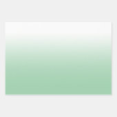 ホワイト淡い色のイエローピンクとミントグリーンのミッグラデーションクス ラッピングペーパーシート (正面)