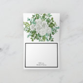 ホワイト牡丹とバラ結婚フローラのサンキューカード サンキューカード (内部)