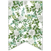 ホワイト牡丹とバラ結婚フローラ バンティングフラッグ (第2の旗)