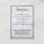 ホワイト牡丹の花とハートウェディングレセプション エンクロージャーカード (正面)