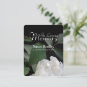 ホワイト牡丹の記念葬式のお知らせ 招待状 (スタンド正面)