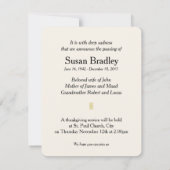 ホワイト牡丹の記念葬式のお知らせ 招待状 (裏面)