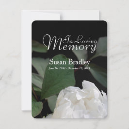 ホワイト牡丹の記念葬式のお知らせ 招待状