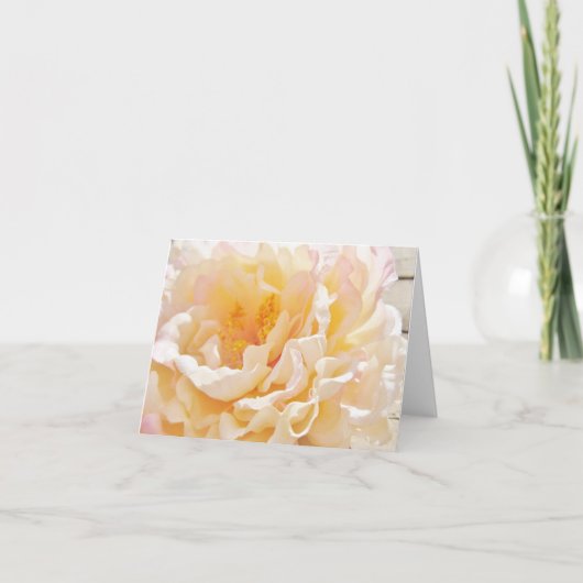 ホワイト牡丹ノートカード サンキューカード (正面)