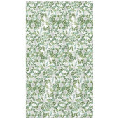 ホワイト牡丹バラ結婚フローラ テーブルクロス (正面)