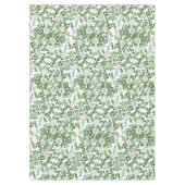 ホワイト牡丹バラ結婚フローラ テーブルクロス (正面)