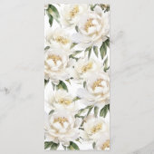 ホワイト牡丹フローラ結婚のアーチメニュー メニュー (裏面)