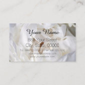 ホワイト牡丹花の写真名刺 名刺 (裏面)