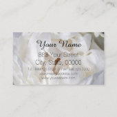 ホワイト牡丹花の写真名刺 名刺 (裏面)