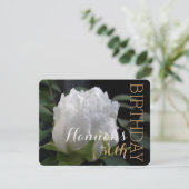 ホワイト牡丹30th誕生日パーティの招待状 招待状 (スタンド正面)