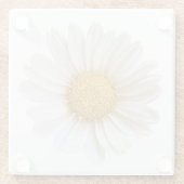 ホワイト独身のデイジーガラスコースター ガラスコースター (裏面)