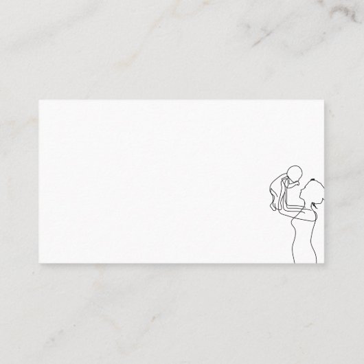 ホワイト生まれたばかりのベビードゥラ誕生救済プロフェッショナル 名刺 (裏面)