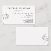 ホワイト生まれたばかりのベビードゥラ誕生救済プロフェッショナル 名刺 (正面/裏面)