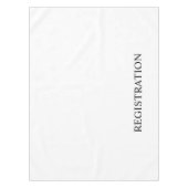 ホワイト登録デスク テーブルクロス (正面)