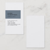 ホワイト石板グレイ魅力的魅力的な名刺 名刺 (正面/裏面)
