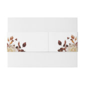 ホワイト秋ウォーターカラーボタニカル結婚ズ 招待状ベリーバンド (裏面例)