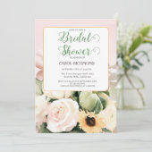 ホワイト秋フローラブライダルシャワー写真 招待状 (スタンド正面)