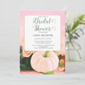 ホワイト秋フローラブライダルシャワー写真 招待状 (スタンド正面)