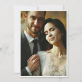 ホワイト秋フローラブライダルシャワー写真 招待状 (裏面)