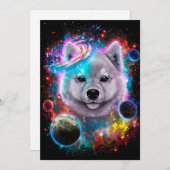 ホワイト秋田ドッグ宇宙銀河系 シーズンカード (正面/裏面)