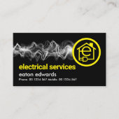 ホワイト稲妻充電電気回路ホーム 名刺 (正面)