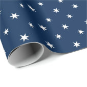 ホワイト紙スターズインブルー ラッピングペーパー (ロールコーナー)