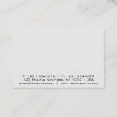ホワイト紙デザインミニマリスト名刺 名刺 (裏面)