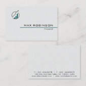 ホワイト紙デザインミニマリスト名刺 名刺 (正面/裏面)