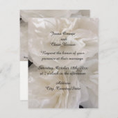 ホワイト紙フローラ結婚式招待状 招待状 (正面/裏面)