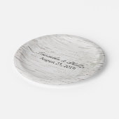 ホワイト紙樺の木ツリーバーク素朴ウッド結婚ズ ペーパープレート (アングル)