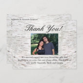 ホワイト紙樺の木ツリーバーク素朴ウッド結婚ズ ポストカード (正面/裏面)