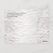 ホワイト紙樺の木ツリーバーク素朴ウッド結婚ズ ポストカード (裏面)