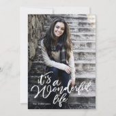 ホワイト素敵なライフクリスマスフォトカード シーズンカード (正面)