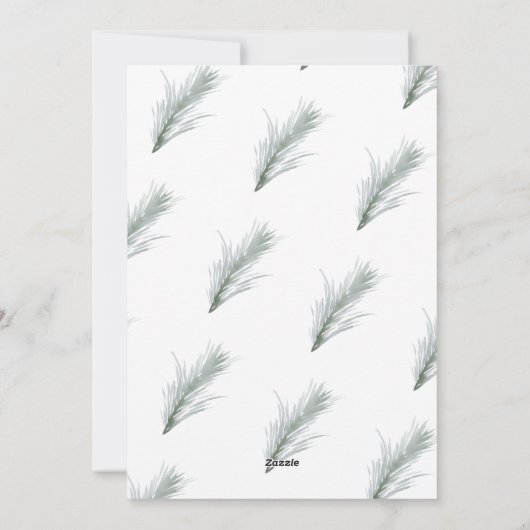 ホワイト素敵なライフクリスマスフォトカード シーズンカード (裏面)