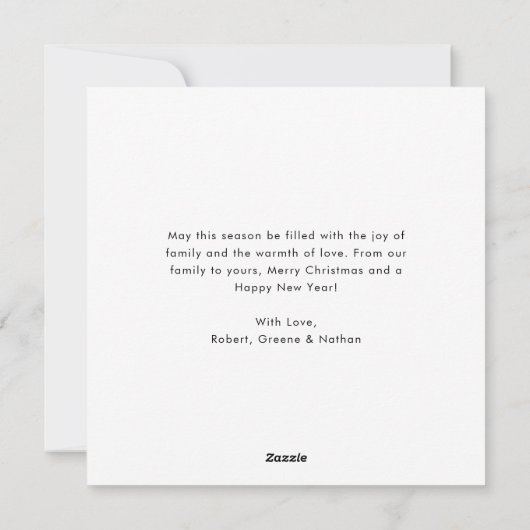 ホワイト素晴らしい人生のクリスマスアーチ写真 シーズンカード (裏面)