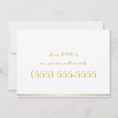 ホワイト素晴らしギャツビー結婚のリハーサル招待状 招待状 (裏面)